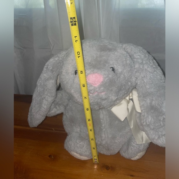 Animal Adventure Hoppy Hoop Bunny Stuffed Animal plush gray toy Easter spring - Picture 6 of 10